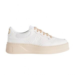 Gucci Women's White and Tan Sneakers